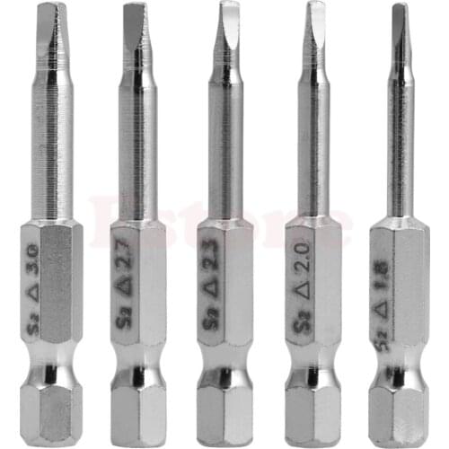5 Pcs /Set Magnetic Triangle Head Screwdriver Bits S2 Steel 1/4 Hex Shank 50mm