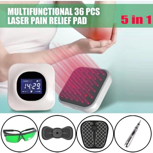 LASTEK 5 in 1 Home Health Care Kit 36 Lasers Wound Healing Prostatitis Mastitis Pain Relief Laser Therapy Device + 4 Free Gifts