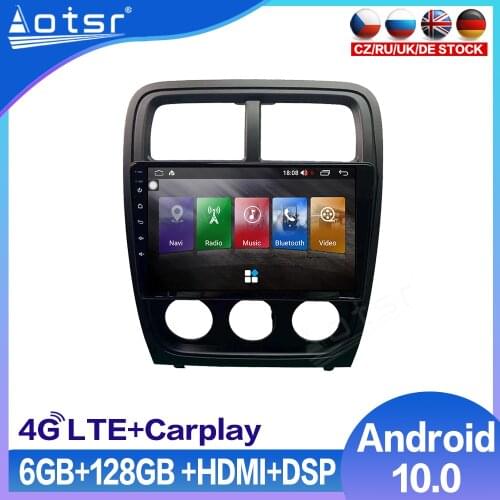 For Dodge caliber 2010 2011 Android Car Radio Touch Screen GPS Navigation 6GB+128GB HD Multimedia Player Audio Stereo Head Unit