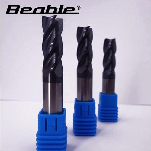 Beable tools 12*75mm 12MM cutter tungsten carbide end mill 4 flutes cnc end milling cutter tools for face and slot machining