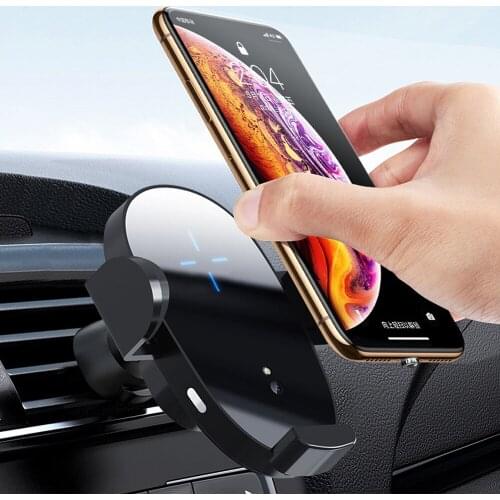 YOUXIU 15W Wireless Car Charger Fast Charging Charger Auto Sensor Clamping Air Vent Phone Holder for iPhone /Samsung /Huawei
