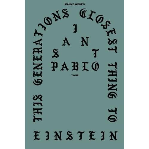 Hot New Kanye West Saint Pablo Tour Rap-Silk Art Poster Wall Sticker Decoration Gift