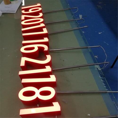 Customized Waterproof Front Lit Resin Letter Advertising Epoxy Signage for Store Logo
