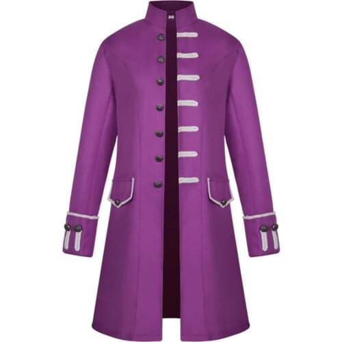 Cardigan Stylish Buttons Closure Casual Long Jacket Uniform Halloween Coat Two Pockets for Working