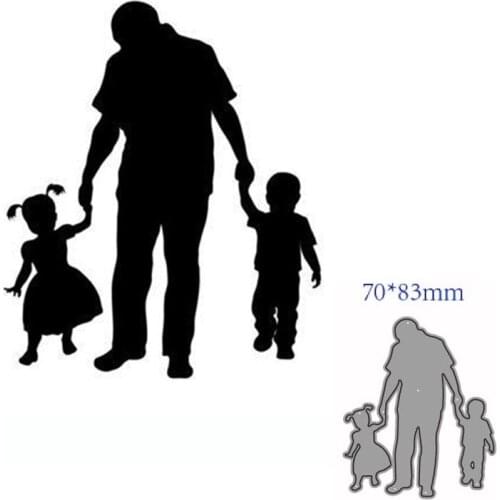 Metal cutting dies cut die mold Dad and baby decoration Scrapbook paper craft knife mould blade punch stencils dies