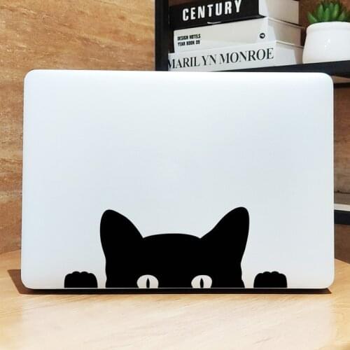 Peeking Kitten Cat Laptop Sticker for MacBook Pro 16" Air Retina 11 12 13 15 Inch Mac Book Skin Vinyl Fun Animal Notebook Decal