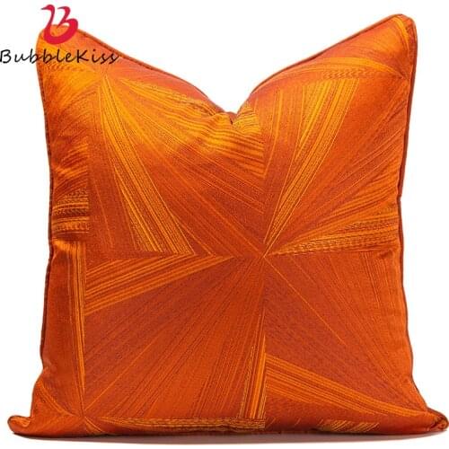 Bubble Kiss Orange Abstract Cushion Cover Mordern Home Decorative Stripe Throw Pillow Covers for Hotel Sofa Decor Pillowcases