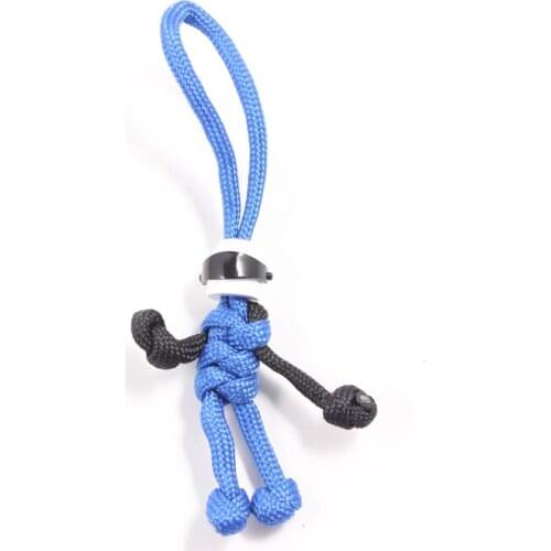 New Cute Building Block Keychain Biker Helmet Pendant Keychain Braided Rope Paracord Buddy Bag Hanging Backpack Doll Toy