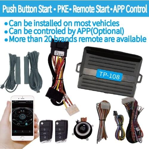 Push button start PKE Passive keyless entry Remote Start fit for volkswagen smart phone APP control car 4G full Netcom