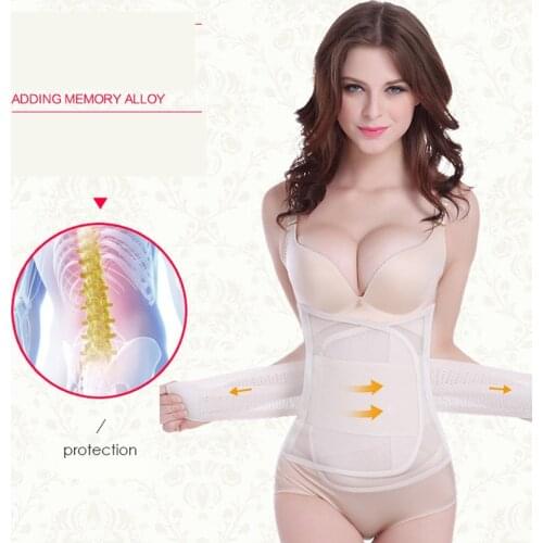 Steel Bone Velcro Shape Belts Ultra-thin Breathable Mesh Invisible Waist Trainer Corset Tummy Control Trimmer Slim Tight Straps