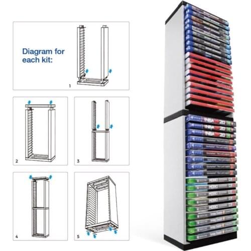 Host Game Disk Tower Storage Rack Store 36 Game Discs For PS4 PS5 Switch XboxOne