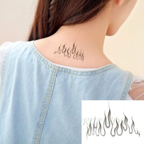Waterproof Temporary Tattoo Sticker Flame Element Fire Pattern Fake Tatto Flash Tatoo Small Body Art for Kids Men Women