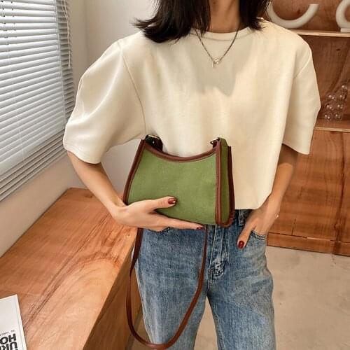 Women Handbags girl Student 2021 Hand-Held Armpit Bag Trendy Soft PU Leather Shoulder Bag Girls Small Clutch Fashion Female Bag