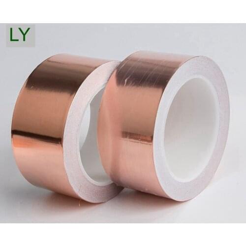 1 Rolls Width 50mm x 30m,Copper foil tape with conductive adhesive Single-guided copper tape,Shielding tape,Heat-resistant