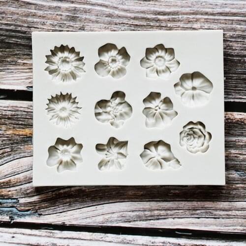 1pc Flower Fondant Cake Silicone Mold Cake Decorating Tools DIY Chocolate Candy Baking Mould Soap Mold