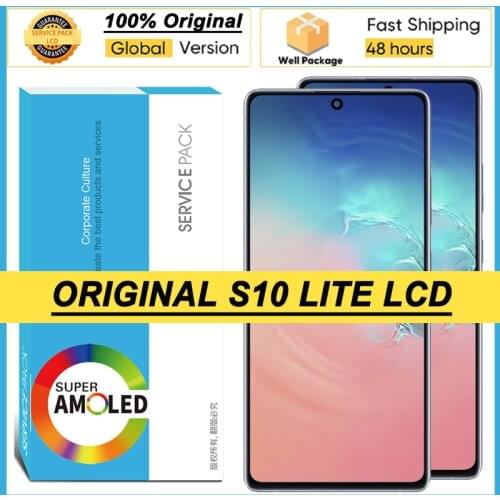 100% Original 6.7'' Display for Samsung Galaxy S10 Lite SM-G770F/DS SM-G770F LCD Touch Screen Digitizer Assembly Repair Parts