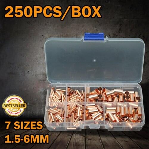 250 x Small Copper Tube Connection Hole Straight Tube GT 1.5mm-6mm UK Seller