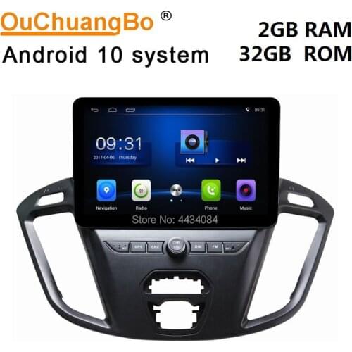 Ouchuangbo Car Audio GPS Stereo Media For Ford Transit 2017 2018 Support USB SWC wifi Bluetooth 4 Core Android 9.0 OS Free Map