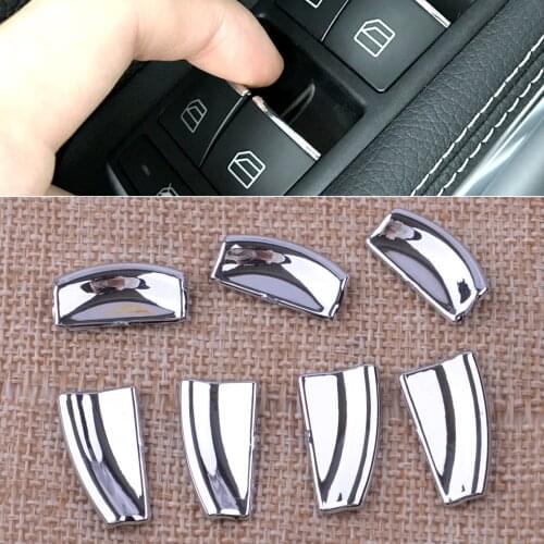 Car Interior Door Window Lift Button Cover Trim Stickers Fit For Mercedes Benz E W212 C W204 GLA X204 ML GL W246 X166 Class
