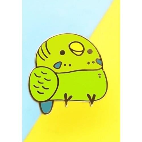 Cartoon Parrot Hard Enamel Pin Cute Bird Animal Lapel Medal Brooch Backpack Jewelry Fashion Accessories Gift