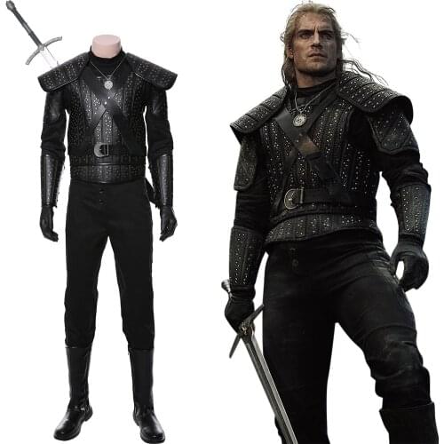Fast Shipping Movie Geralt Cosplay Witch Costume Adult Men Women Halloween Carnival Christmas Costume Gift