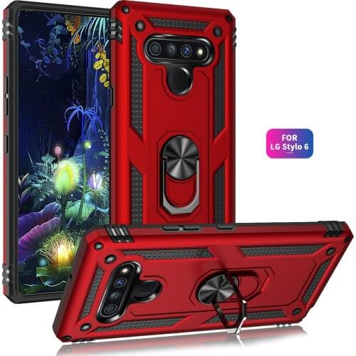 For LG Stylo 6 Case,Military Grade 15ft. Drop Tested Protective Kickstand Magnetic Car Mount Case