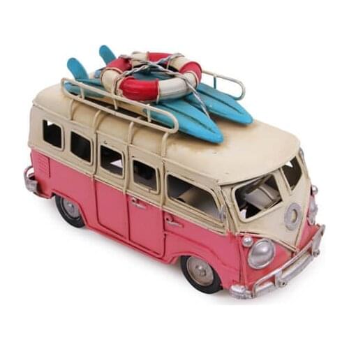 Decorative Metal Minibus - Trinket, Miniature, Gift, Nostalgic, Vintage, Handmade Hand Painted, high Quality Durable