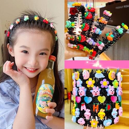 Childrens hair hoop antiskid pressure hair finishing broken hair hairpin girls head hoop toothed comb hair female baby bang