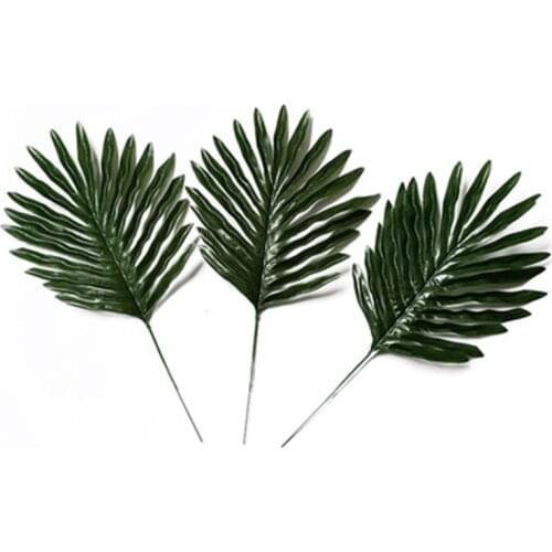 12PCS artificial green turtle back leaf scattered tail leaf silk silk plant wedding birthday party home decoration palm leaf