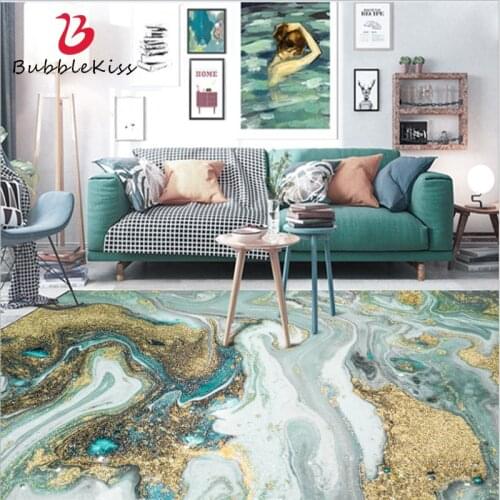 Bubble Kiss Nordic Style Abstract Sea Water Golden Pattern Carpet Home Bedroom Decor Carpets Polyester Living Room Area Rugs