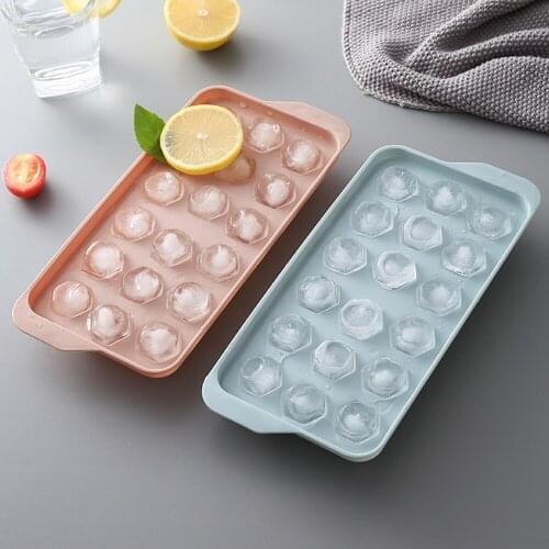 18/33 Grid Round/Cone Ice Tray with Lid Plastic Ice Cube Mold Refrigerator Spherical Ice Box Large Ice Mold Ice Box Kitchen Tool