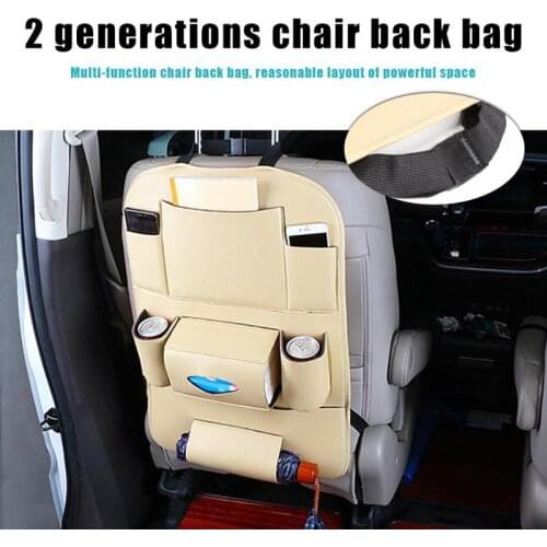 Multi Pocket PU Storage Bag Leather Car Seat Back Organizer Holder Universal Multifunctional Reasonable Layout Practical
