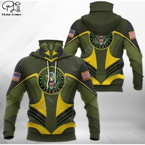 PLstar Cosmos America Flag U.S Army 3D Printed New Fashion Mens Mask Hoodies Winter Casual Windproof Clothing Style-1