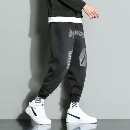 Men Clothing Korean Version Printed Jeans Men Trendy Street wear Men Jeans Trousers Hip-hop Pants Men Fashion Harem Pants