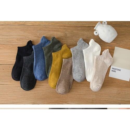 1 Pairs 3 Pairs 9 Pairs Man woman Breathable Sports socks Solid Color Boat Comfortable Cotton Ankle Socks Wholesale