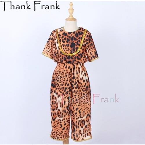 New Leopard Print Modern Costume Boys Kids 2-Piece Cool Jazz Latin Contemporary Dance Costumes Adult Rave Stage Dancewear C305-2