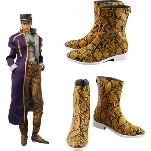 Anime JOJO JoJos Bizarre Adventure 6 Stone Ocean Kujo Jotaro Jotaro Kujo Cosplay shoes Custom made any size women men boots