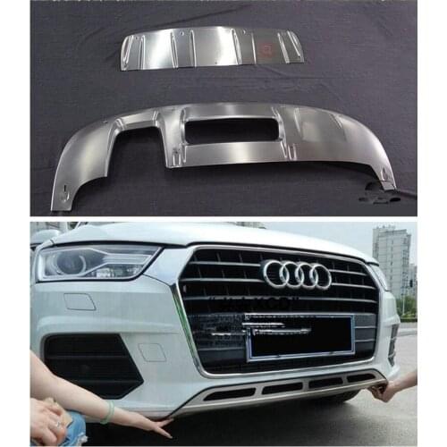 Stainless steel Car Front Rear Bumper Protector Guard Plate Fits For Audi Q3 2012 2013 2014 2015 2016 2017 2018 2019