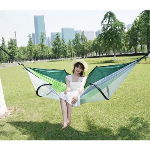 Hammock High Strength Mosquito Net Polyester Camping Hanging Bed for Travel