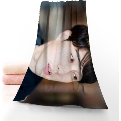 So Ji Sub Towel Printed Cotton Face/Bath Towels Microfiber Fabric For Kids Men Women Shower Towels 70X140cm
