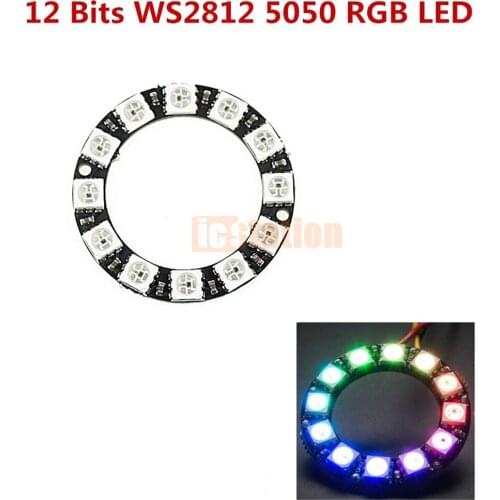 WS2812S RGB 5050 12bits LED Ring with Integrated Drivers