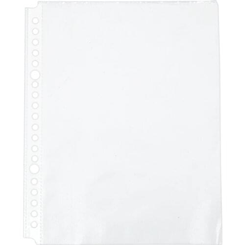 Pack of 200 A5 Clear Punched Pockets - Plastic Poly Folders