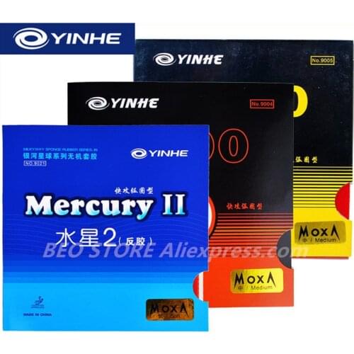YINHE Mercury II / Mercury 2 YINHE 9000 Table Tennis Rubber Galaxy 9000d 9000e Pips-In Original YINHE Ping Pong Rubber