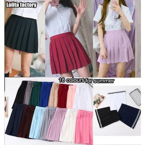 School Japanese Korean Version Students Cosplay Anime Pleated Skirt Jk Uniforms Sailor Suit Short Skirts LOLITA PLEATED SKIRT