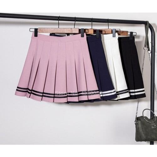 High Waist Korean Japanese Style Student Girls Skirt JK Suit Pleated Skirts Woman School Uniform Summer Cheerleader Costume