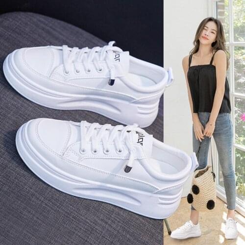 All-match white shoes womens 2020 spring new breathable student running board shoes increased platform shoes casual shoes