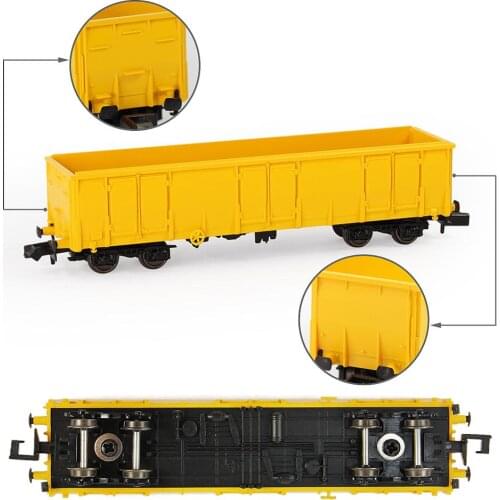 1pc/2pcs/3pcs N Scale 40ft High-side Gondola Car Yellow 1:160 Open Wagons Railway Model Container Carriage Freight Car C15013Y