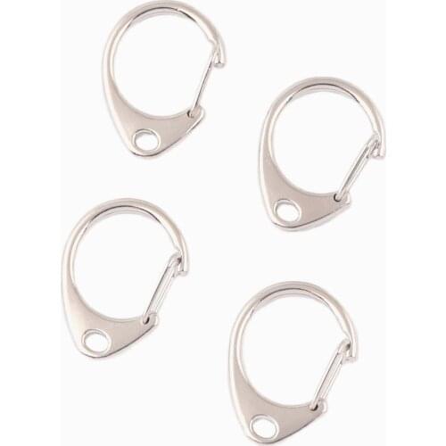 10pcs Silver Swivel Clasp Metal Trigger Snap Hook Push Gate Lobster Clasp Purse Handbag Clasp Key Chain Hardware Jewelry Finding