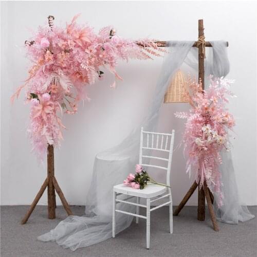 110cm Wedding Floral Props Welcome Card Florals Artificial Corner Floral Decor Garland Flower Bouquet Home Party Decoration