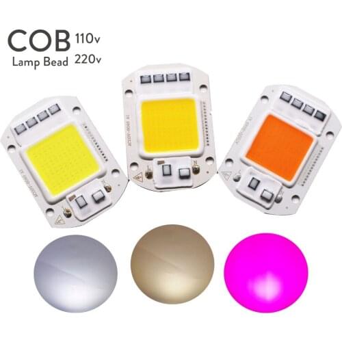 2Pcs/Lot LED COB Bulb Chip 20W 30W 50W Smart IC 110V 220V LED Chip Full Spectrum For DIY LED Flood Light Cold White / Warm White